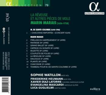 CD Marin Marais: La Rêveuse Et Autres Pièces De Viole