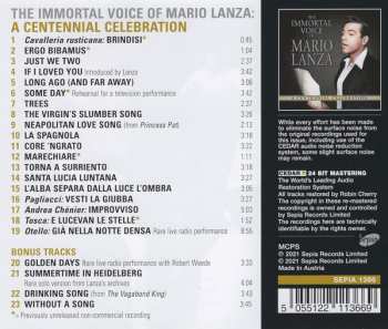 CD Mario Lanza: The Immortal Voice Of Mario Lanza: A Centennial Celebration