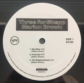LP Marion Brown: Three For Shepp