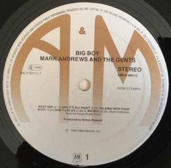LP Mark Andrews And The Gents: Big Boy