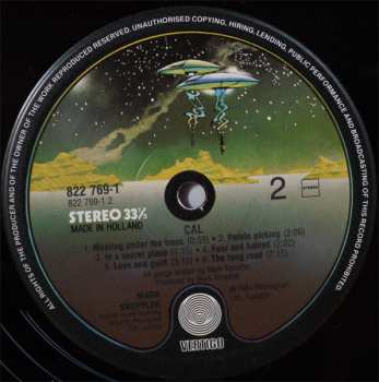 LP Mark Knopfler: Music By Mark Knopfler From The Film Cal