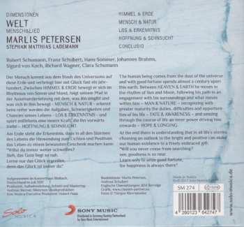 CD Marlis Petersen: Dimensionen Welt; Mensch & Lied