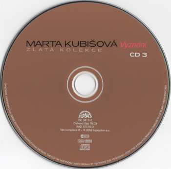 3CD Marta Kubišová: Vyznání - Zlatá Kolekce DIGI