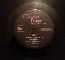 2LP Martin Barre: Order Of Play
