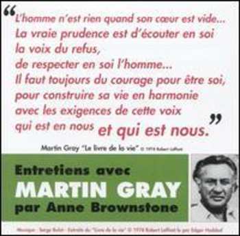 Album Martin Gray: Entretiens Avec Martin Gray Par Anne Brownstone