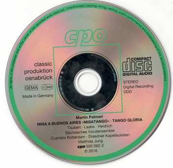 CD Martín Palmeri: Misa a Buenos Aires "Misatango" / Tango Gloria