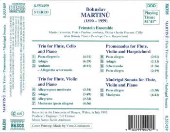 CD Bohuslav Martinů: Flute Trios • Promenades • Madrigal Sonata