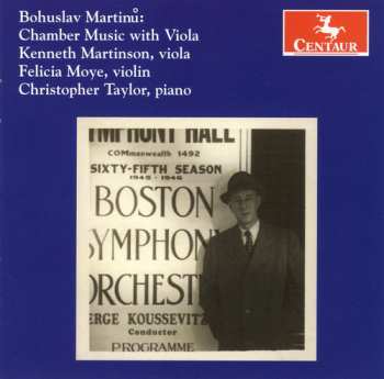CD Martinu / Martinson / Moye / Taylor: Chamber Music With Viola