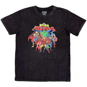Merch Marvel Comics: Stone Wash Póló Avengers Japanese