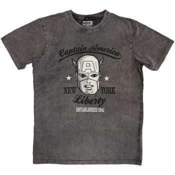 Merch Marvel Comics: Stone Wash Póló Captain America Est. 1941