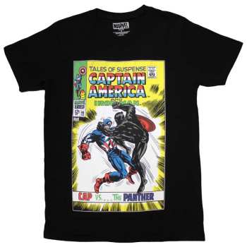 Merch Marvel Comics: Póló Cap Vs The Panther Comic Cover