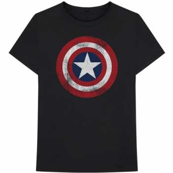 Merch Marvel Comics: Tričko Captain America Distressed Shield  S