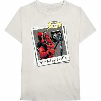 Merch Marvel Comics: Póló Deadpool Birthday Selfie 