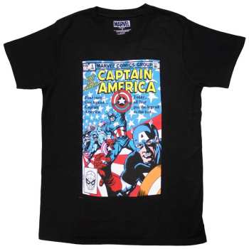 Merch Marvel Comics: Póló Many Captain Americas Comic Cover