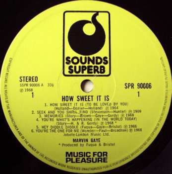 LP Marvin Gaye: How Sweet It Is (To Be Loved By You)
