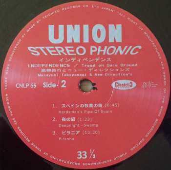 LP Masayuki Takayanagi: Independence: Tread On Sure Ground LTD
