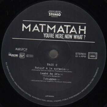 2LP Matmatah: You're Here, Now What ?