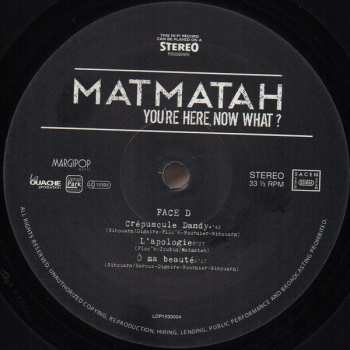 2LP Matmatah: You're Here, Now What ?