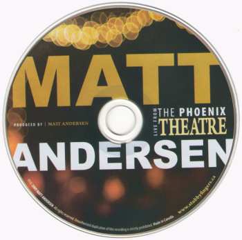 CD Matt Andersen: Live From The Phoenix Theatre