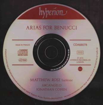 CD Matthew Rose: Arias For Benucci