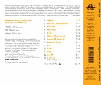 CD Matthew Shipp String Trio: By The Law Of Music