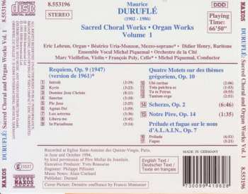 CD Maurice Duruflé: Sacred Choral & Organ Works Vol. 1