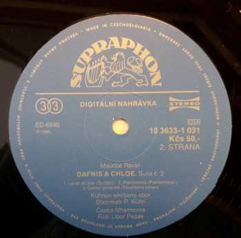 LP The Czech Philharmonic Orchestra: Bolero / Daphnis Et Chloe (Ballet Suites Nos. 1 And 2)