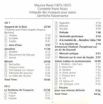2CD Maurice Ravel: Complete Piano Works