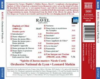 CD Maurice Ravel: Orchestral Works • 4 Daphnis Et Chloé / Une Barque Sur L'Océan 
