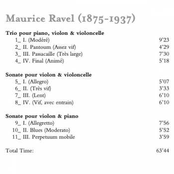 CD Maurice Ravel: Sonate Pour Violon & Violoncelle - Sonate Pour Violon & Piano