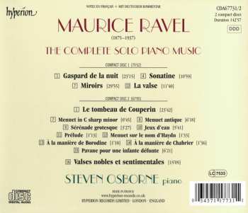 2CD Maurice Ravel: The Complete Solo Piano Music