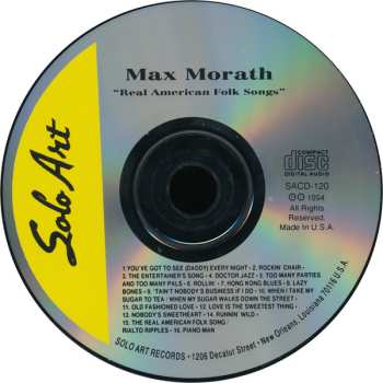 CD Max Morath: Real American Folk Songs