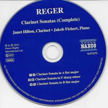CD Max Reger: Clarinet Sonatas (Complete)
