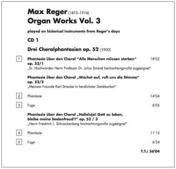 2SACD Max Reger: Organ Works Vol. 3