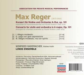 CD Max Reger: Violin Concerto Op. 101