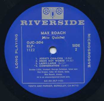 LP Max Roach: Deeds, Not Words