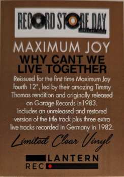 LP Maximum Joy: Why Can't We Live Together CLR