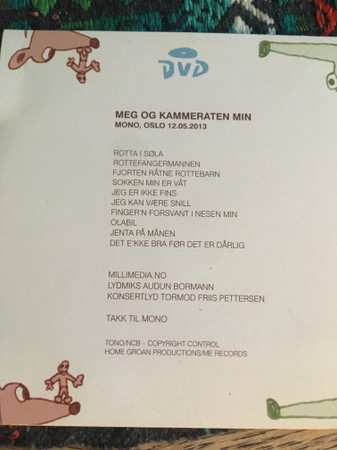 DVD Meg Og Kammeraten Min: Meg Og Kammeraten Min Spiller Konsert