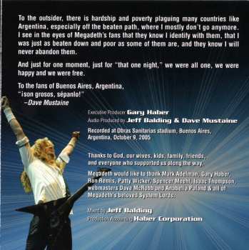 2CD Megadeth: That One Night: Live In Buenos Aires