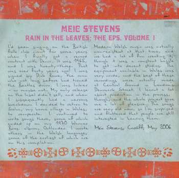 CD Meic Stevens: Rain In The Leaves: The EPs, Volume 1