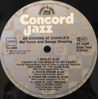 LP George Shearing: An Evening At Charlie's