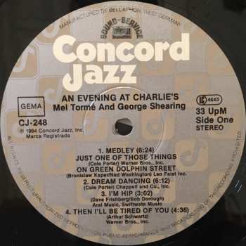 LP George Shearing: An Evening At Charlie's