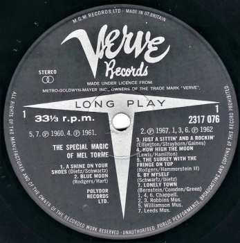 LP Mel Tormé: The Special Magic Of Mel Tormé