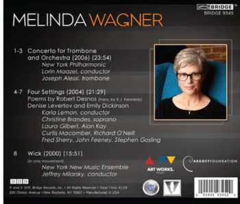 CD Melinda Wagner: Concerto For Trombone And Orchestra; Four Settings; Wick