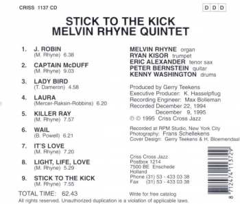 CD Melvin Rhyne Quintet: Stick To The Kick