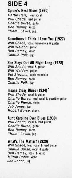 2LP Memphis Jug Band: Memphis Jug Band