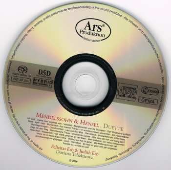 SACD Felix Mendelssohn-Bartholdy: Duets