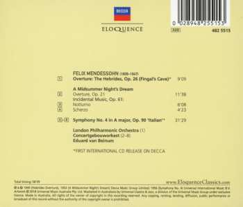 CD The London Philharmonic Orchestra: The Hebrides: Overture; Symphony No. 4 'Italian'; A Midsummer Night's Dream