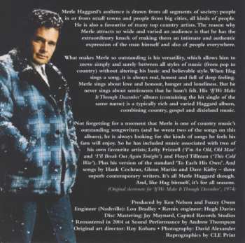 CD Merle Haggard: It's Not Love (But It's Not Bad) / If We Make It Through December