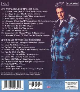 CD Merle Haggard: It's Not Love (But It's Not Bad) / If We Make It Through December